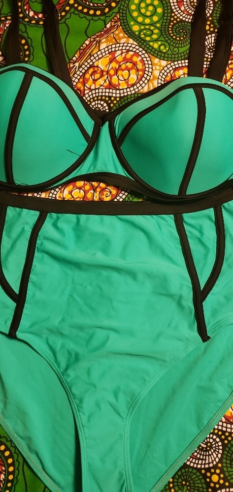Green high waisted bikini